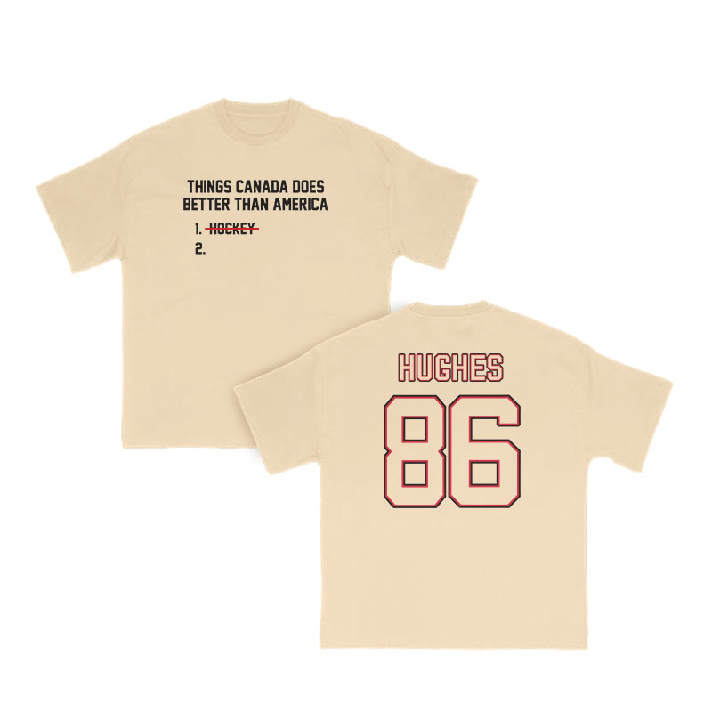 Funny Hockey Print T-shirt - Apricot - US16-18(2XL) - image 7