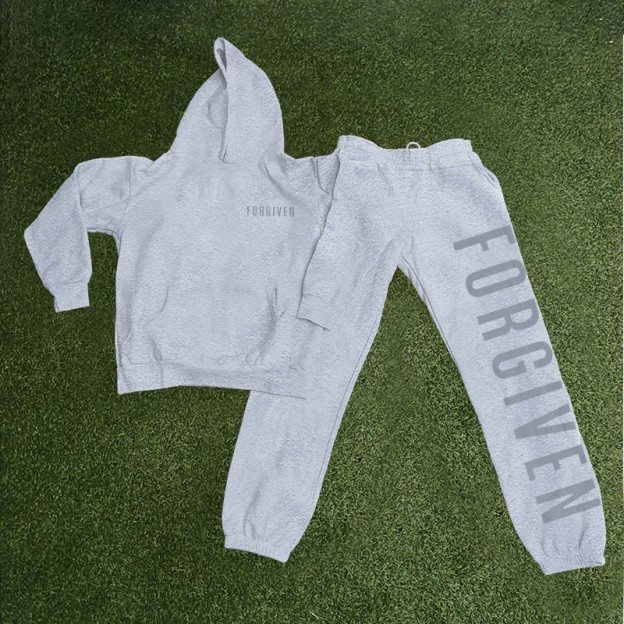 Unisex Forgiven Psalm 32:1 Print Hoodie Set - image 5