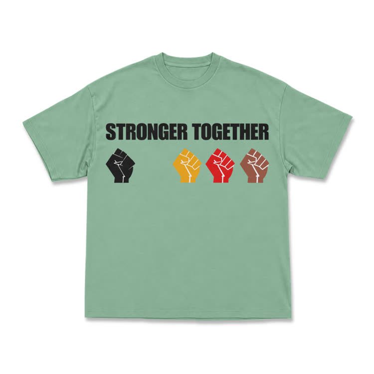 Unity Stronger Together Graphic Crew Neck T-Shirt - Light Green - US16-18(2XL) - image 7