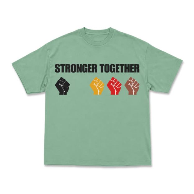 Unity Stronger Together Graphic Crew Neck T-Shirt - Light Green - US16-18(2XL) - image 7