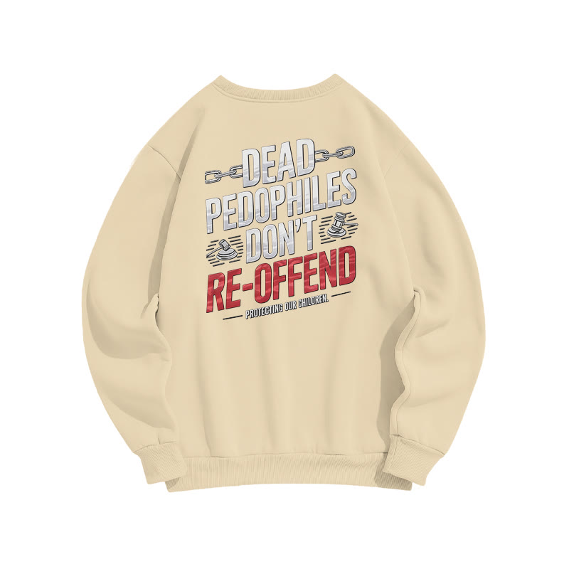Dead Pedophiles Don't Re-offend Chain Print Sweatshirt - Apricot - US16-18(2XL) - image 4