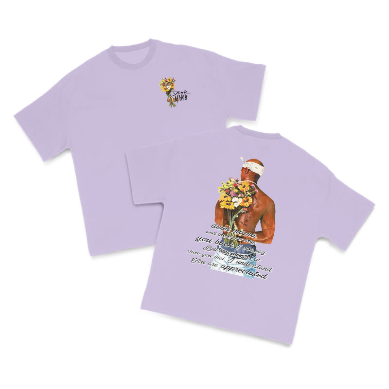 Dear Mama Homage Print T-shirt - Purple - US16-18(2XL) - image 9