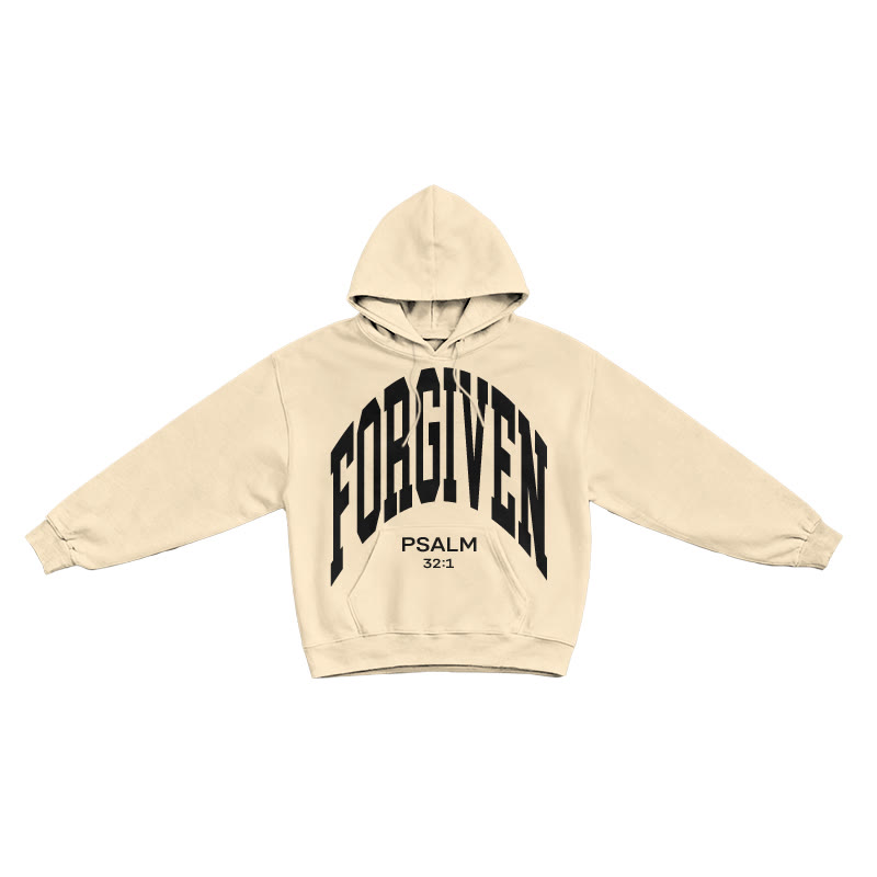 Forgiven Psalm 32:1 Print Causal Hoodie - Apricot - US16-18(2XL) - image 4