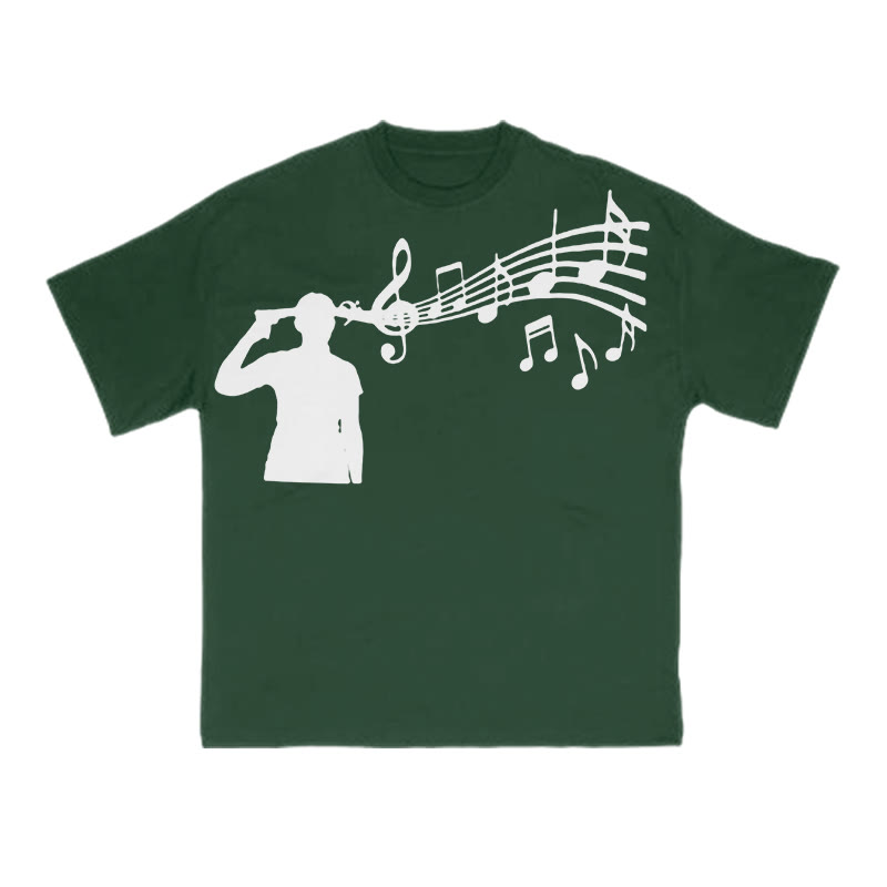 Unisex Death Metal Print T-shirt - Dark Green - US16-18(2XL) - image 9