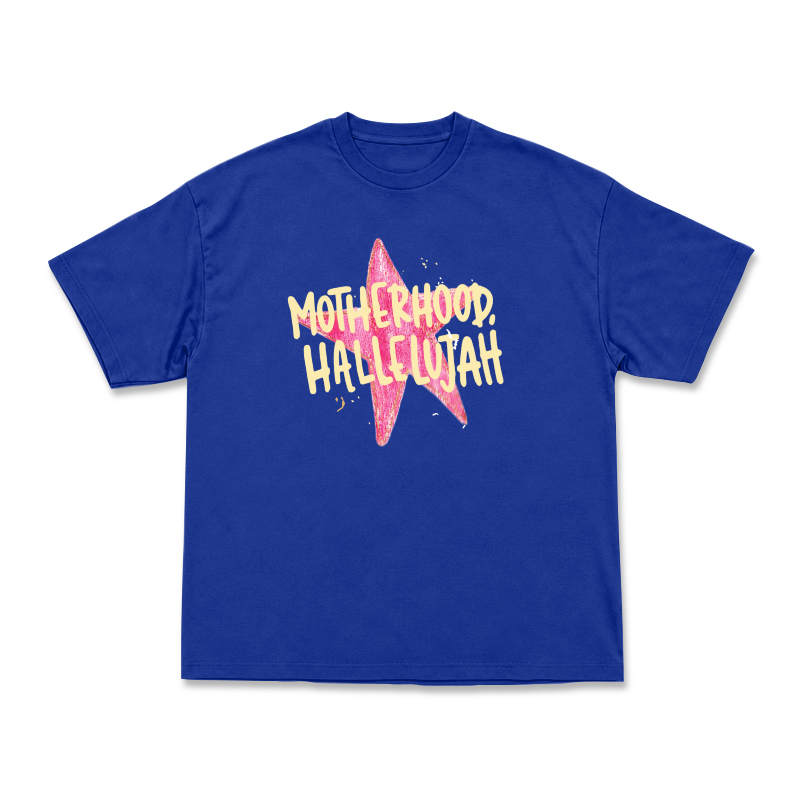 Vintage MOTHERHOOD HALLELUJAH Star Graphic Print T-Shirt - Blue - US16-18(2XL) - image 12