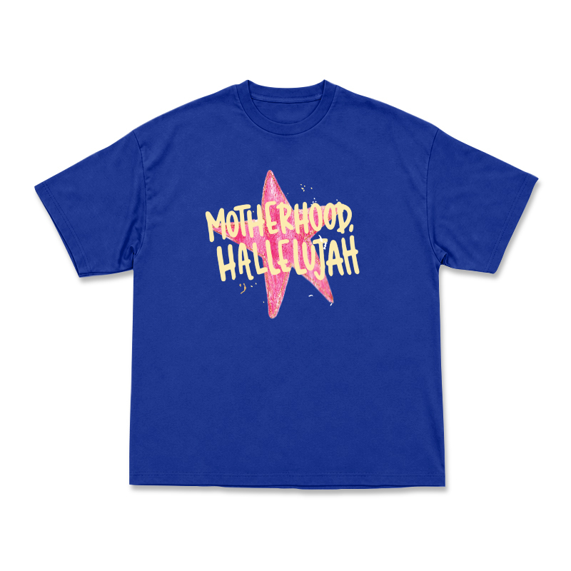 Vintage MOTHERHOOD HALLELUJAH Star Graphic Print T-Shirt - Blue - US16-18(2XL) - image 12