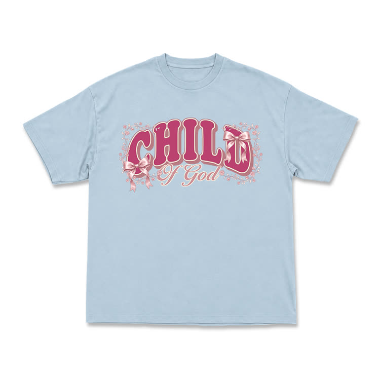 Faith Inspired Child of God Floral Graphic Short Sleeve T-Shirt - Light Blue - US16-18(2XL) - image 8