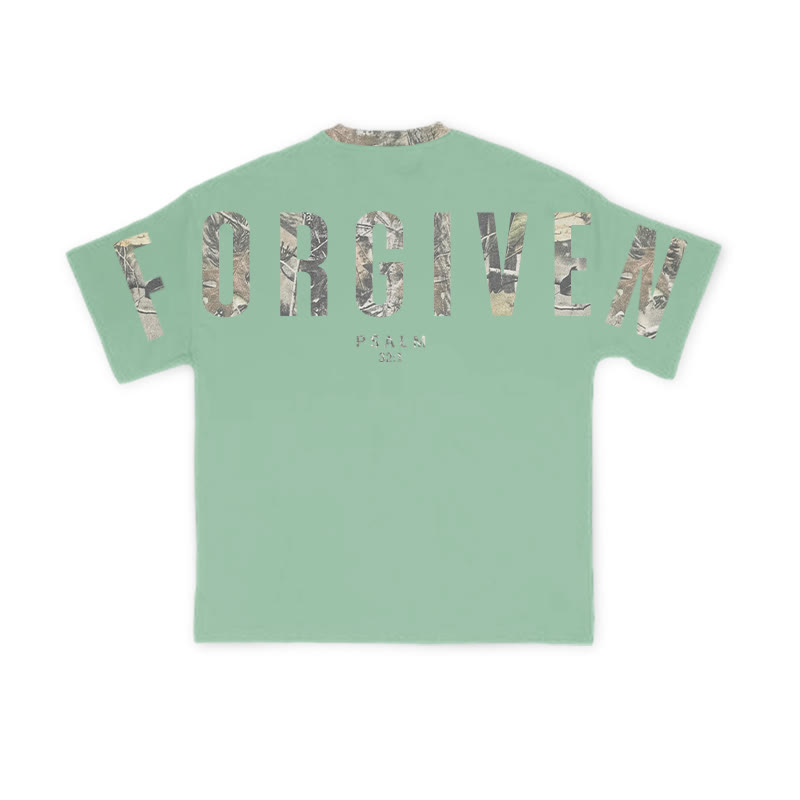 Forgiven Psalm 32:1 Dead Leaves Camouflage Print T-shirt - image 12