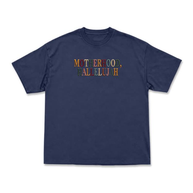 Vintage MOTHERHOOD.HALLELUJAH Graphic T-Shirt - Navy Blue - US16-18(2XL) - image 3