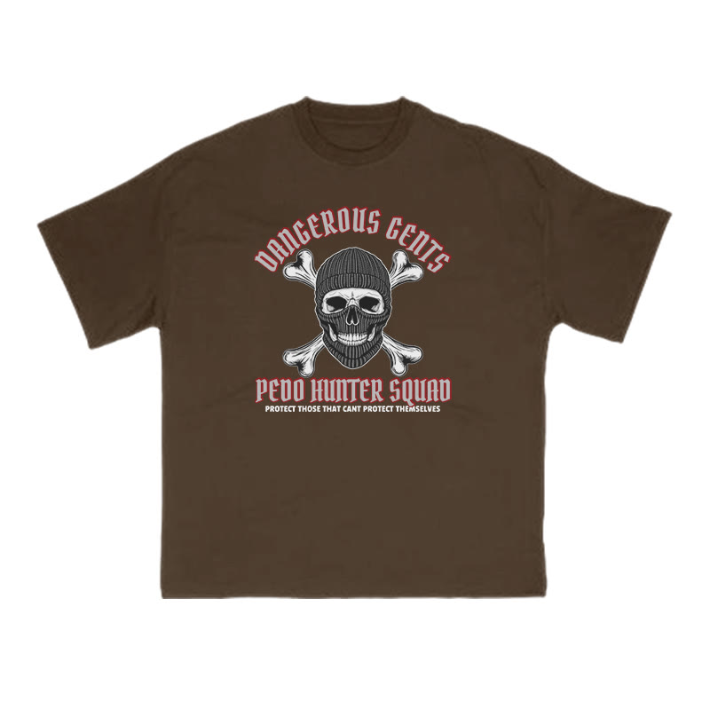 Dangerous Gents Pedo Hunter Squad Print T-shirt - Coffee - US16-18(2XL) - image 6
