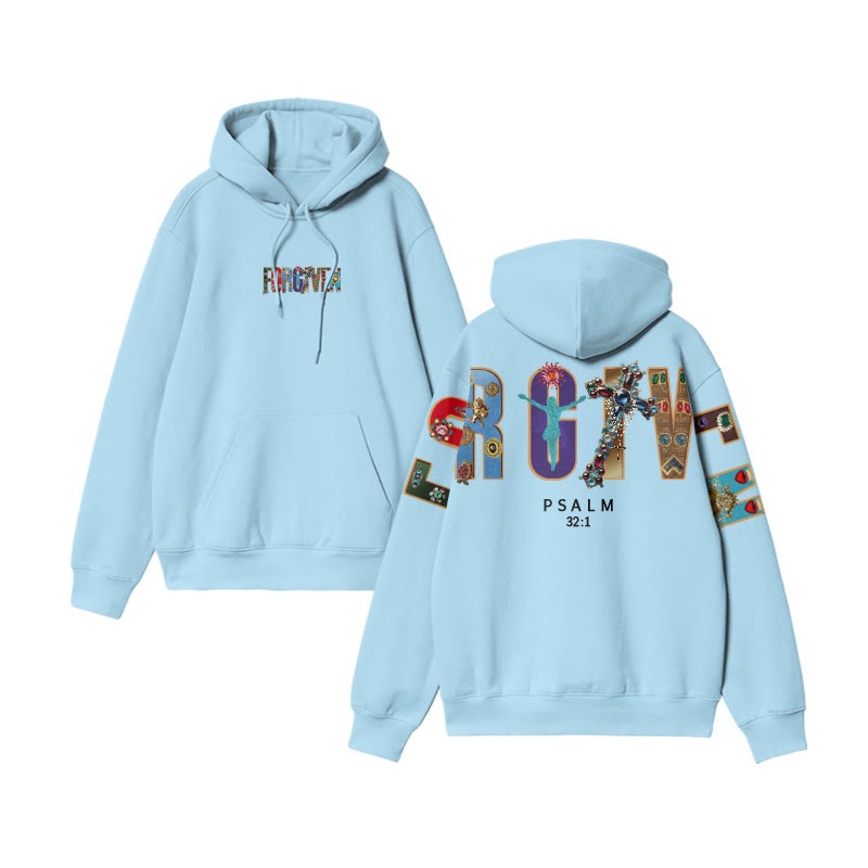 Gemstone Forgiven Psalm 32:1 Print Hoodie - image 9