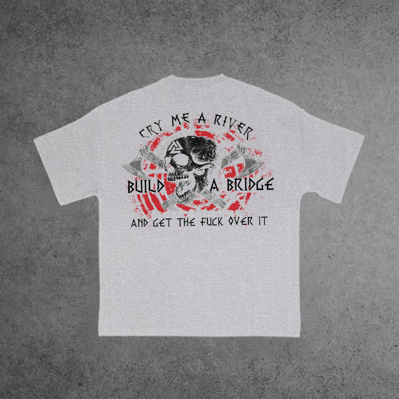 Gym 100% Cotton Cry Me A River Then Fucking Drown Yourfelf In It Print T-shirt - Grey - US16-18(2XL) - image 3