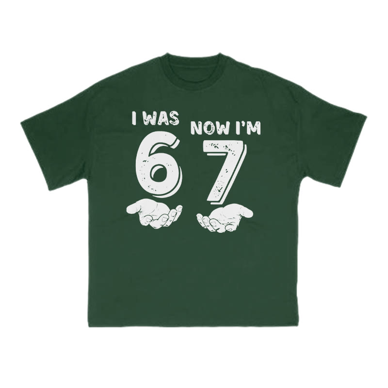 I Was 6 Now I'm 7 Print T-shirt - Green - US16-18(2XL) - image 7