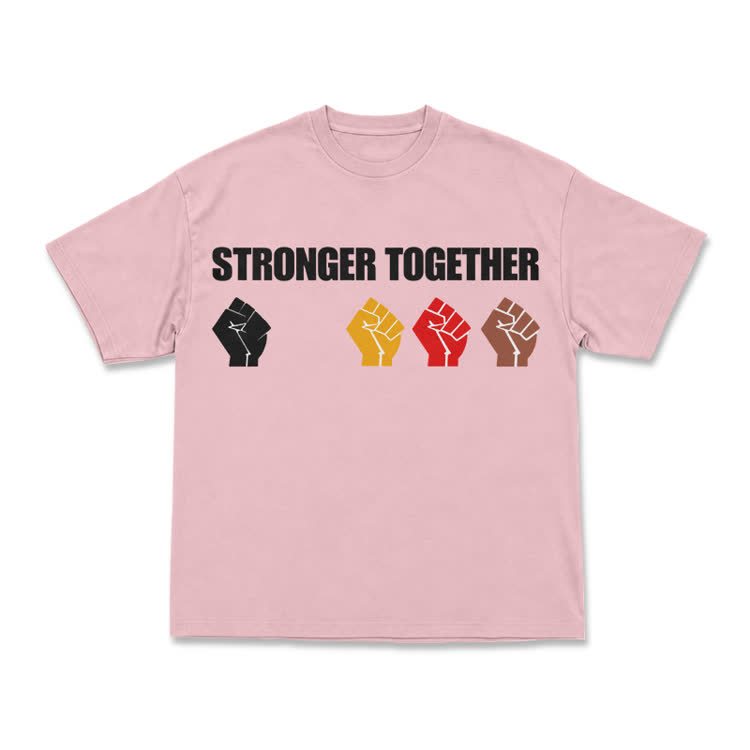 Unity Stronger Together Graphic Crew Neck T-Shirt - Pink - US16-18(2XL) - image 5