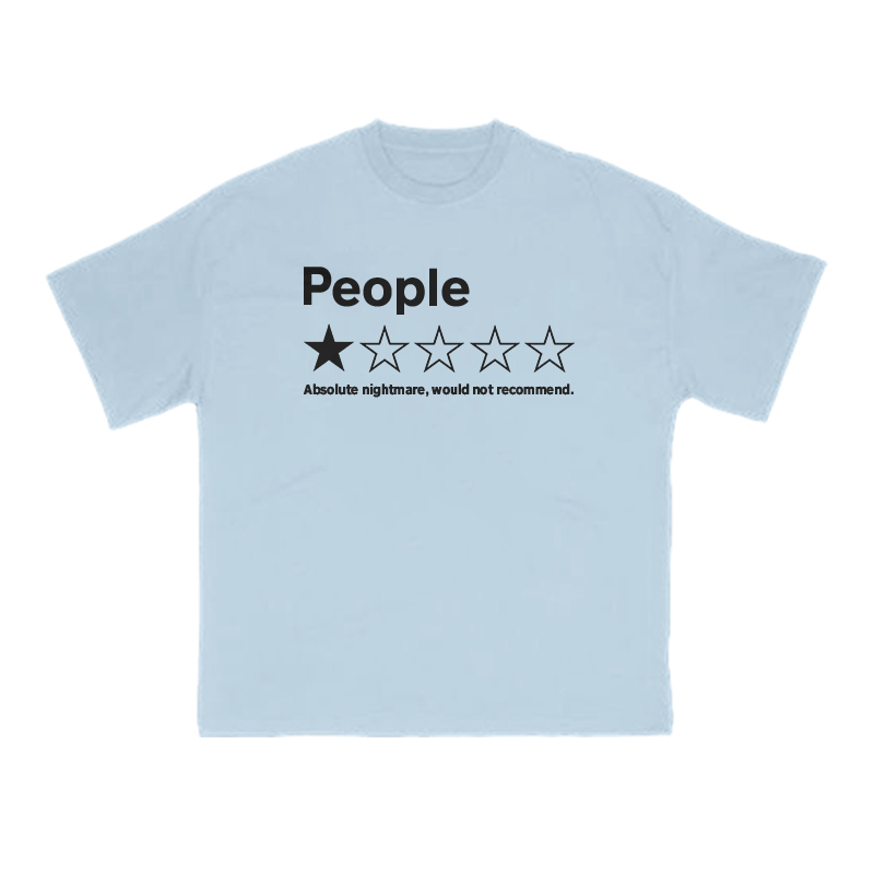 1-Star Bad Review People Meme Print T-shirt - Light Blue - US16-18(2XL) - image 7
