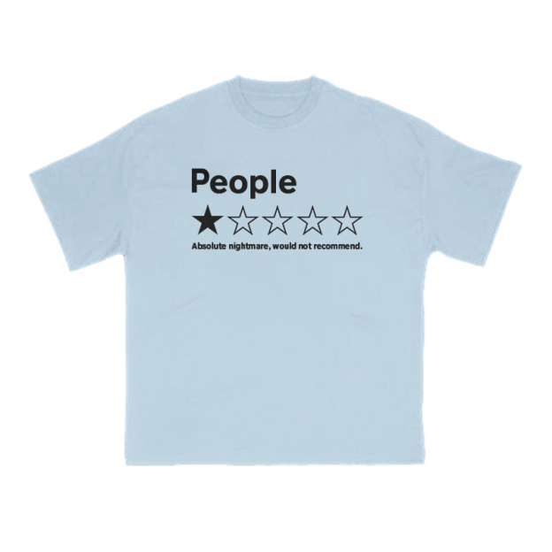 1-Star Bad Review People Meme Print T-shirt - Light Blue - US16-18(2XL) - image 7