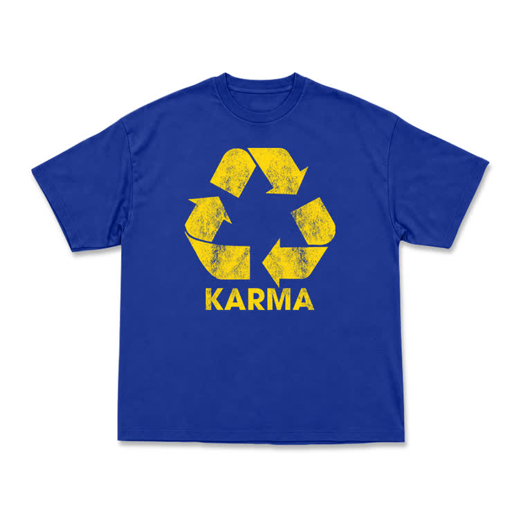 Vintage Karma Recycle Graphic T-Shirt - Blue - US16-18(2XL) - image 10