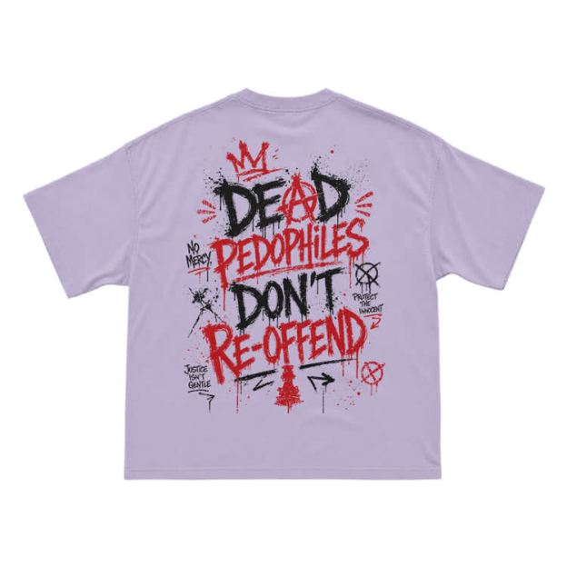 Street Punk Graffiti Back Print T-Shirt - Purple - US16-18(2XL) - image 13