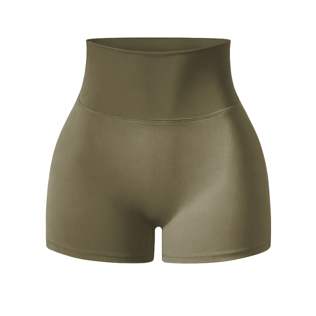 Solid Color Elevate High Waisted Scrunch Lift Active Yoga Shorts - image 20