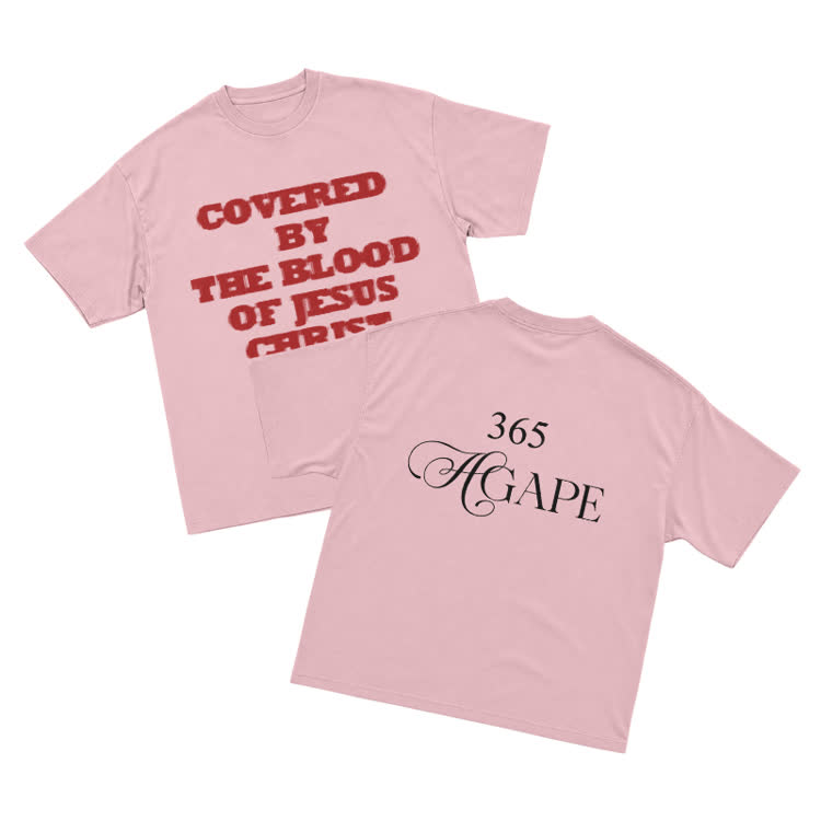 365 Agape Faith Graphic Streetwear T-Shirt - Pink - US16-18(2XL) - image 5