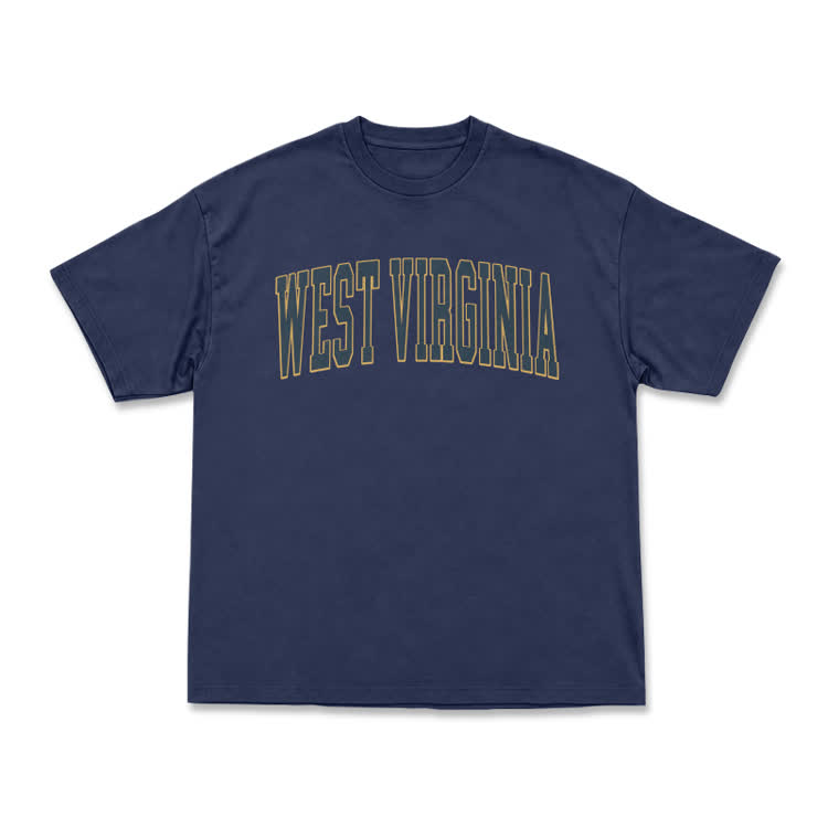 Classic West Virginia Varsity Graphic T-Shirt - Navy Blue - US16-18(2XL) - image 6