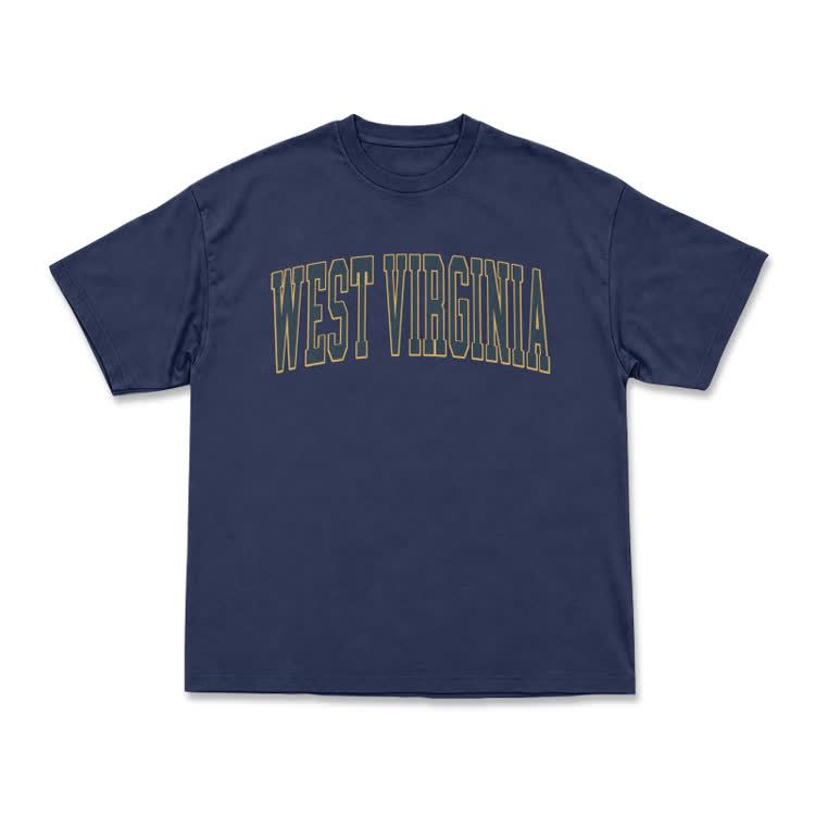 Classic West Virginia Varsity Graphic T-Shirt - Navy Blue - US16-18(2XL) - image 6