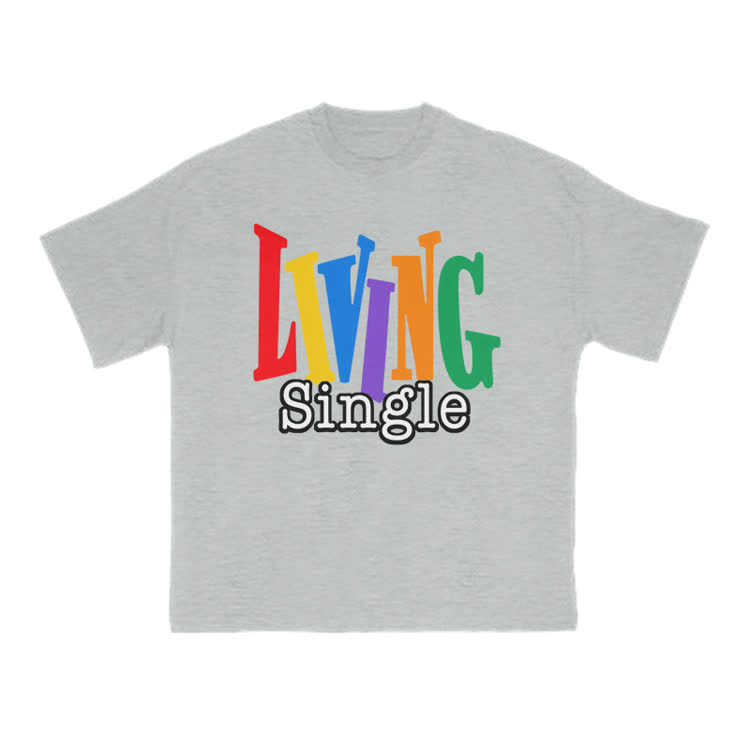 Living Single Rainbow Print T-shirt - Grey - US16-18(2XL) - image 3