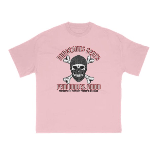 Dangerous Gents Pedo Hunter Squad Print T-shirt - Pink - US16-18(2XL) - image 8