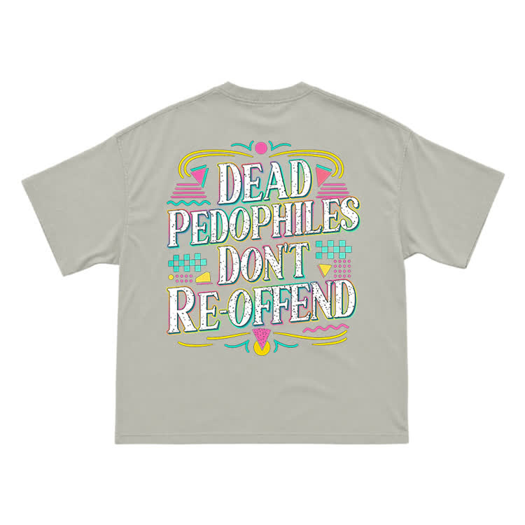 Provocative Slogan Back Print Streetwear T-Shirt - Warm Grey - US16-18(2XL) - image 10