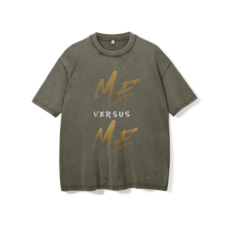 100% Cotton Me Versus Me Printed Washed Gym T-shirt - image 8