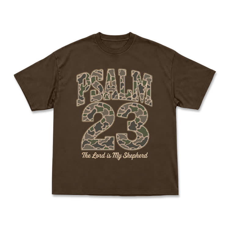 Psalm 23 Street Camo Graphic T-Shirt - Coffee - US16-18(2XL) - image 3