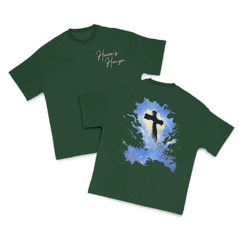 Heaven's Horizon Print T-shirt - Green - US16-18(2XL) - image 7