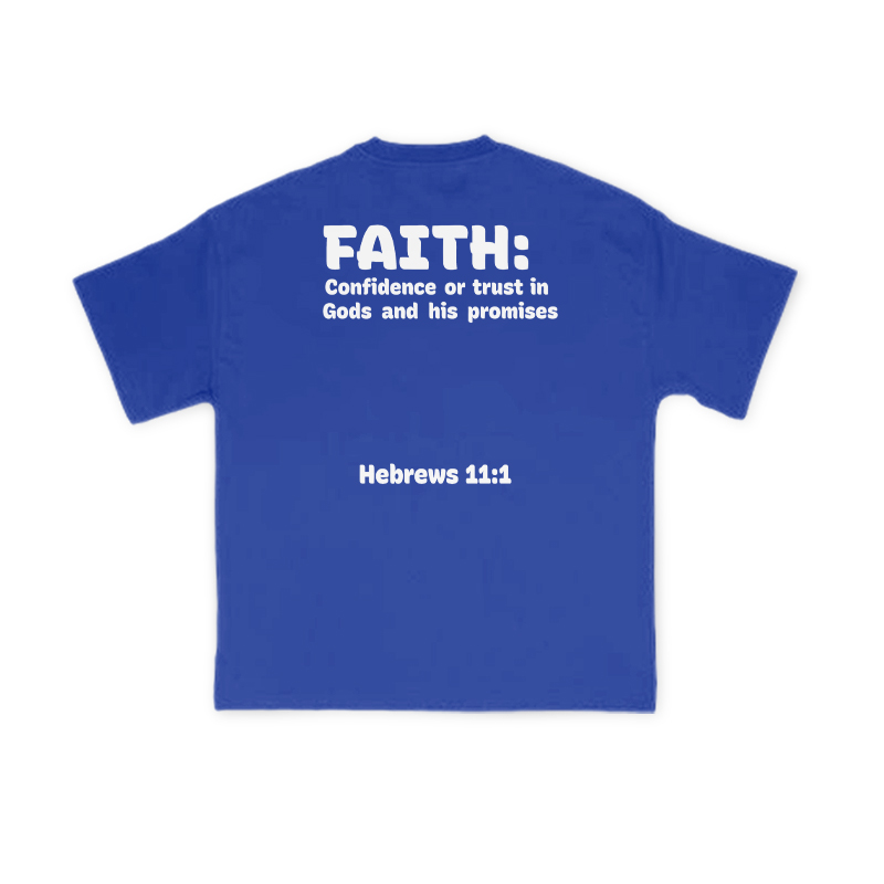 Faith: Confidence Or Trust In Gods And His Promises Print T-Shirt - Blue - US16-18(2XL) - image 11