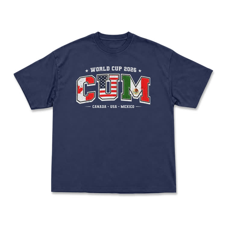World Cup 2026 Host Nations Flag Graphic T-Shirt - Navy Blue - US16-18(2XL) - image 11
