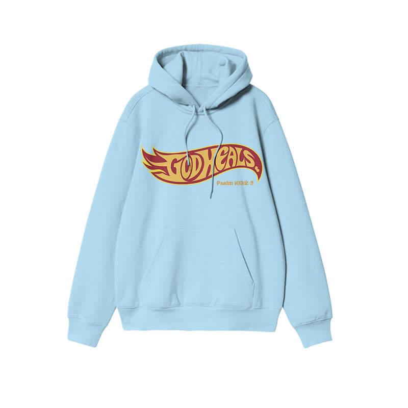 God Heals Psalm 103:3 Print Hoodie - Blue - US16-18(2XL) - image 8