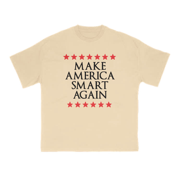 Make America Smart Again Print T-shirt - Apricot - US16-18(2XL) - image 6