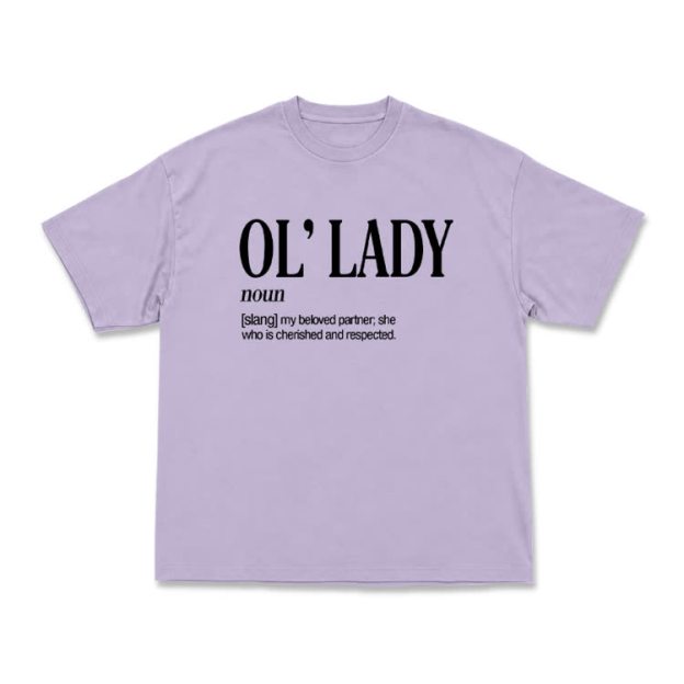 Casual OL' Lady Graphic Round Neck T-Shirt - Purple - US16-18(2XL) - image 4