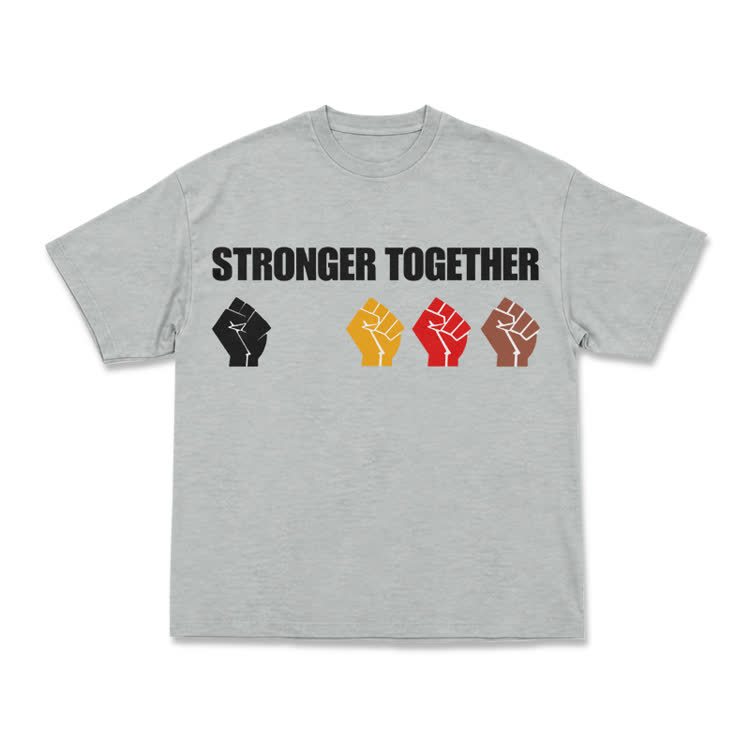 Unity Stronger Together Graphic Crew Neck T-Shirt - Grey - US16-18(2XL) - image 10