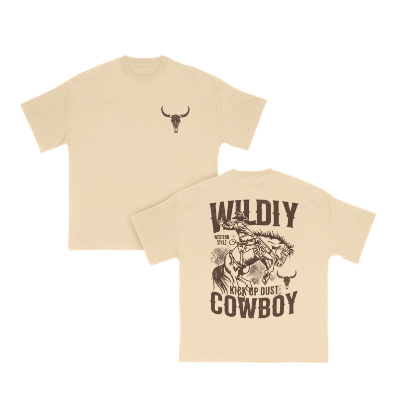 Unisex 100% Cotton WILDIY COWBOY Print T-shirt