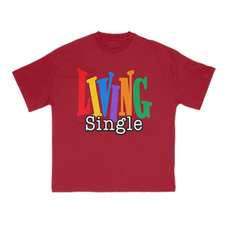 Living Single Rainbow Print T-shirt - Red - US16-18(2XL) - image 10