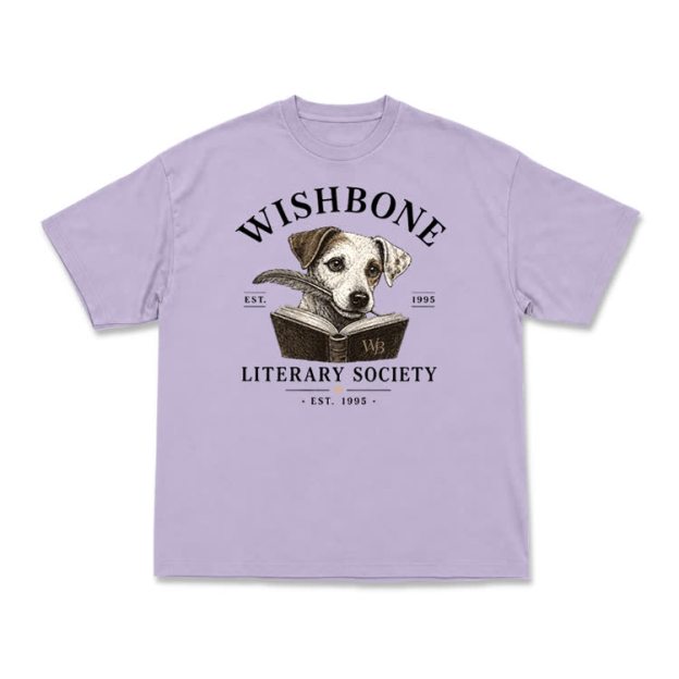 Wishbone Literary Society Vintage Dog Graphic T-Shirt - Purple - US16-18(2XL) - image 14
