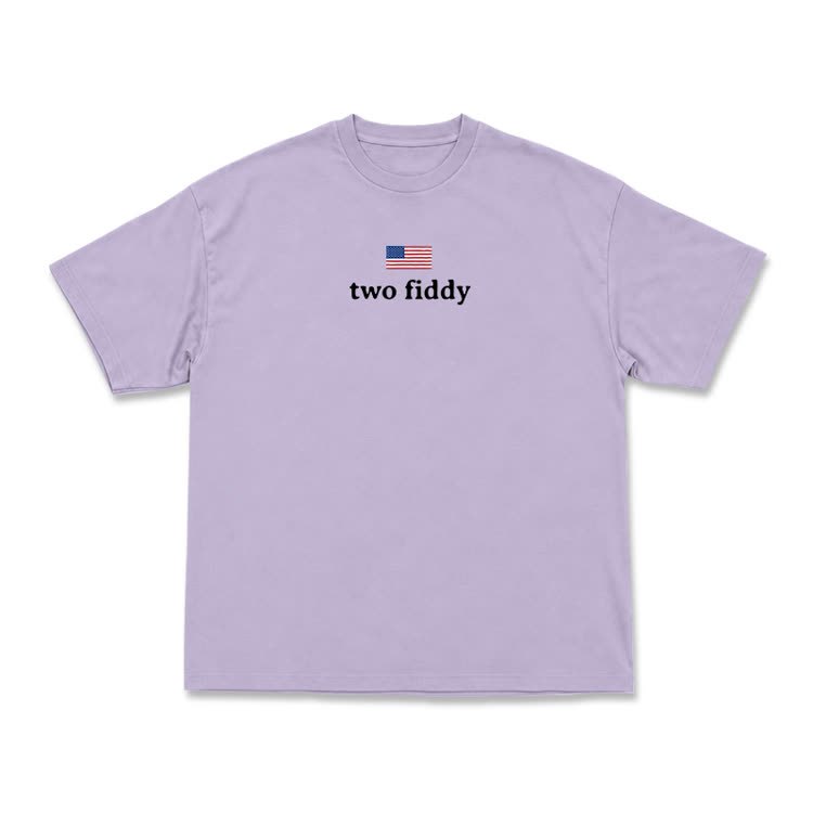 Two Fiddy American Flag Graphic T-Shirt - Purple - US16-18(2XL) - image 7