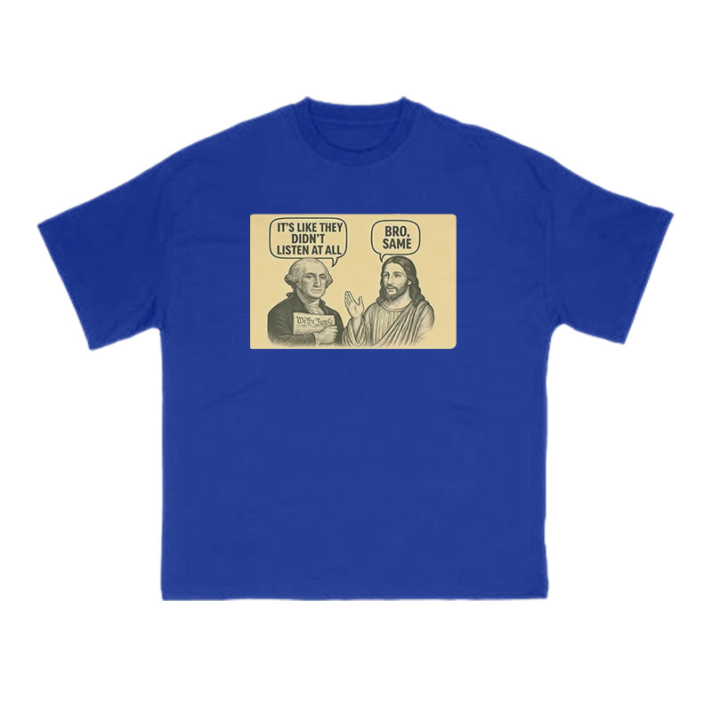 It's Like They Didn't Listen At All Print T-shirt - Blue - US16-18(2XL) - image 7