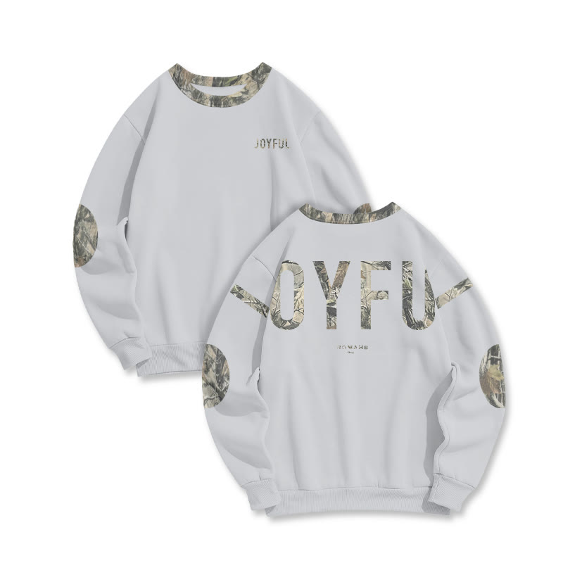 Joyful Romans 12:12 Dead Leaves Camouflage Print Sweatshirt - Grey - 6XL - image 5