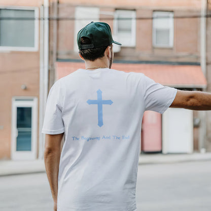 The Beginning And The End Print T-shirt Set