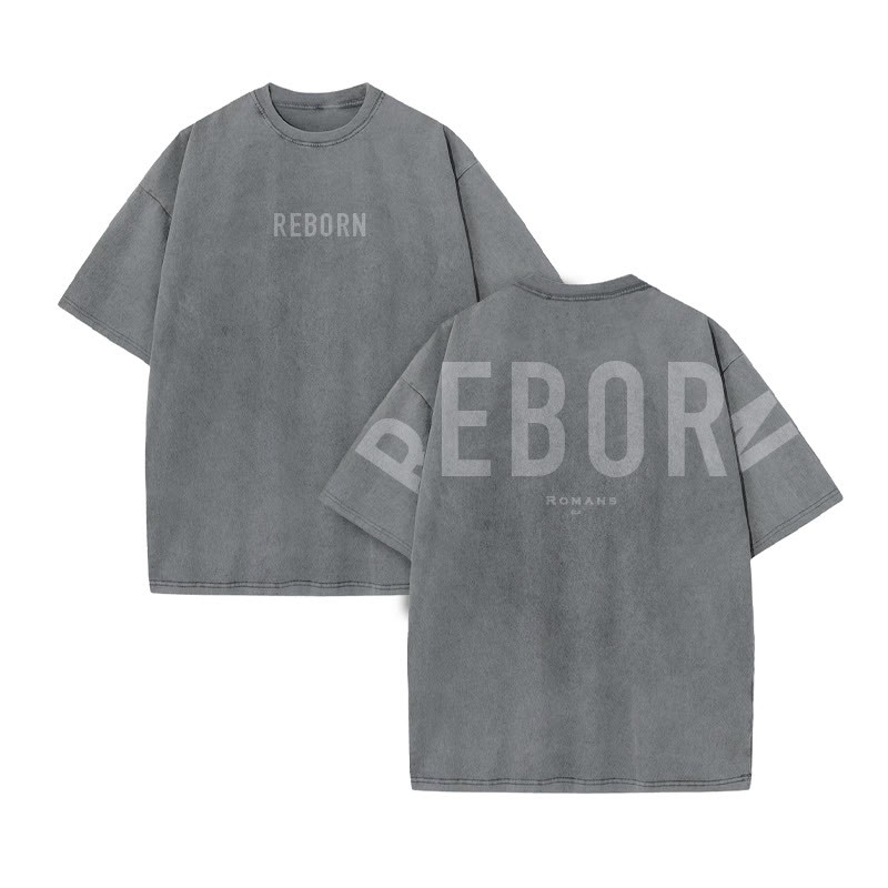 Redeemed Galatians 2:20 Print Acid Washed T-shirt - Grey - US20-22(3XL) - image 5