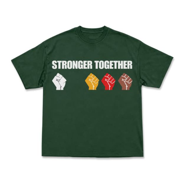 Unity Stronger Together Graphic Crew Neck T-Shirt - Green - US16-18(2XL) - image 14