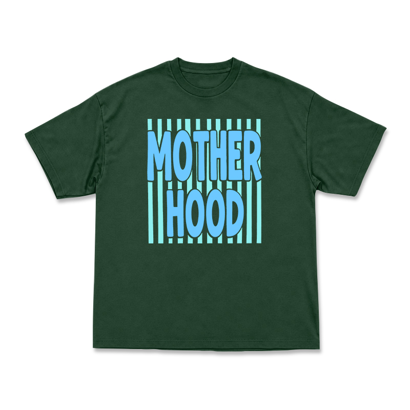 Streetwear Motherhood Round Neck Graphic Print T-Shirt - Green - US16-18(2XL) - image 5
