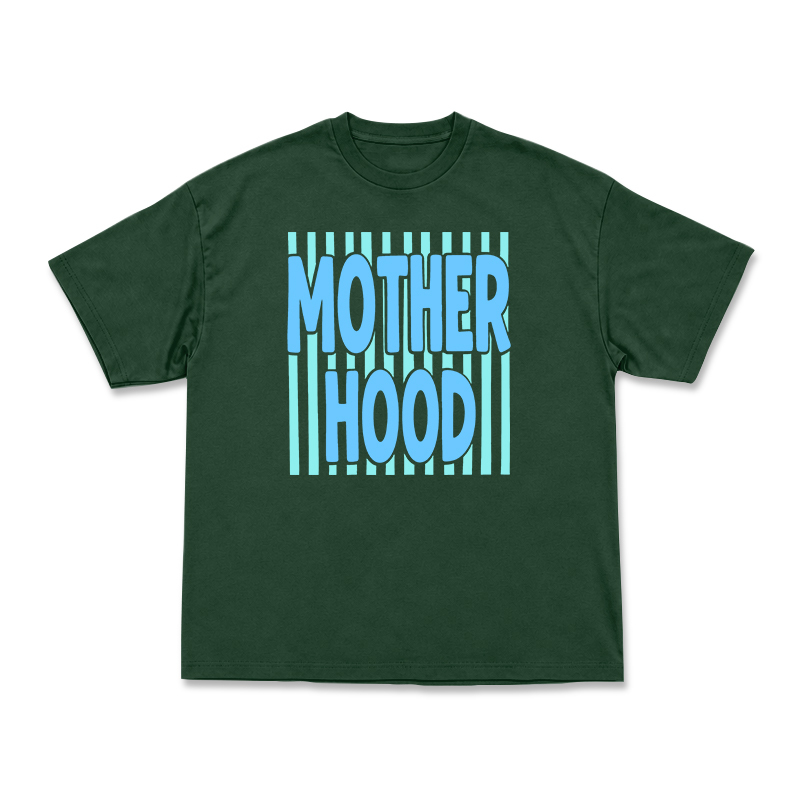 Streetwear Motherhood Round Neck Graphic Print T-Shirt - Green - US16-18(2XL) - image 5