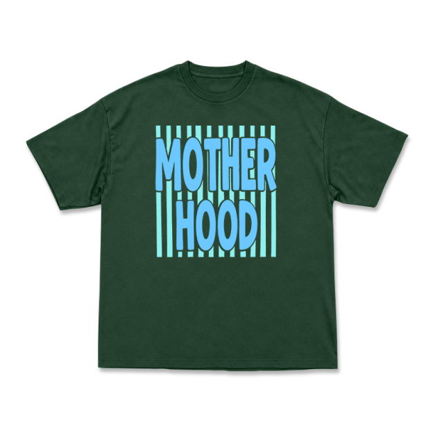 Streetwear Motherhood Round Neck Graphic Print T-Shirt - Green - US16-18(2XL) - image 5